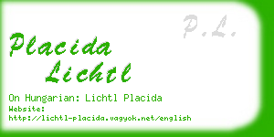 placida lichtl business card